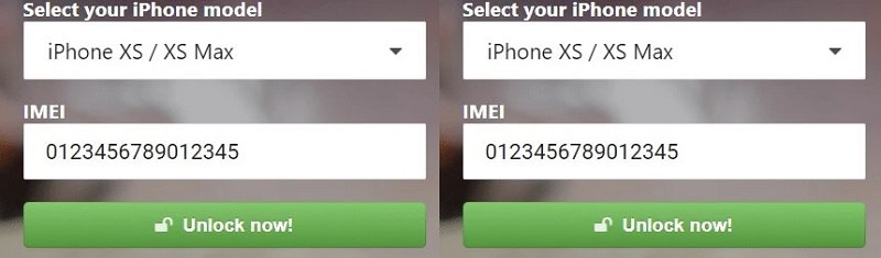 select model and put imei number