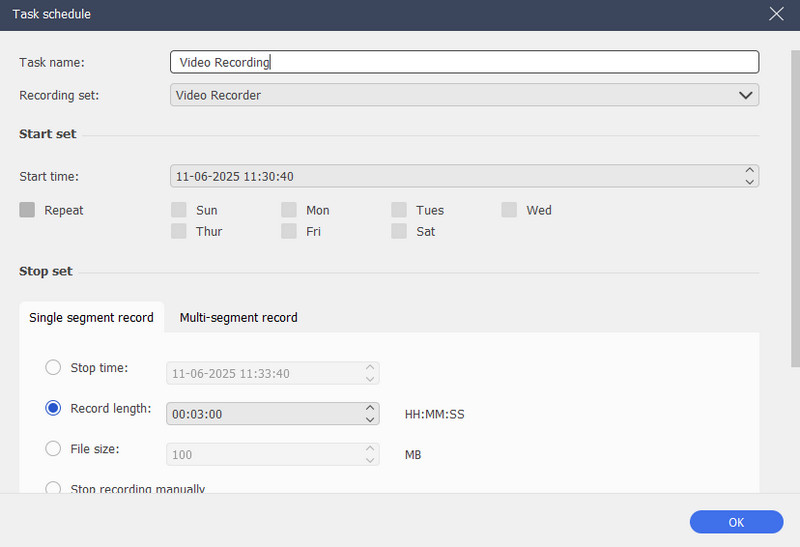 save the scheduled task