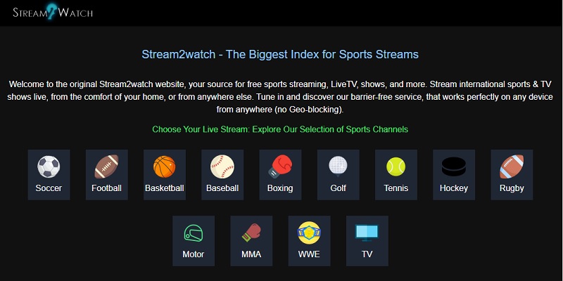 stream2watch interface