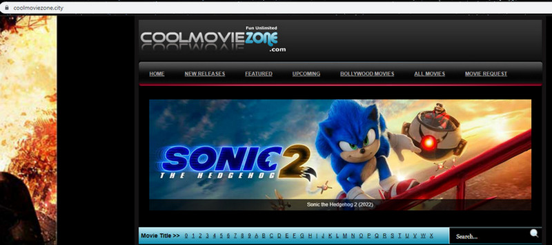 cool movie zone main interface