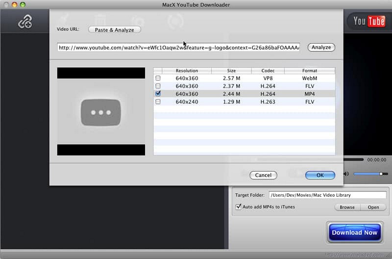 macx youtube downloader main interface