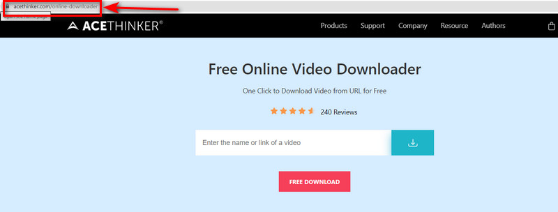 launch acethinker online video downloader