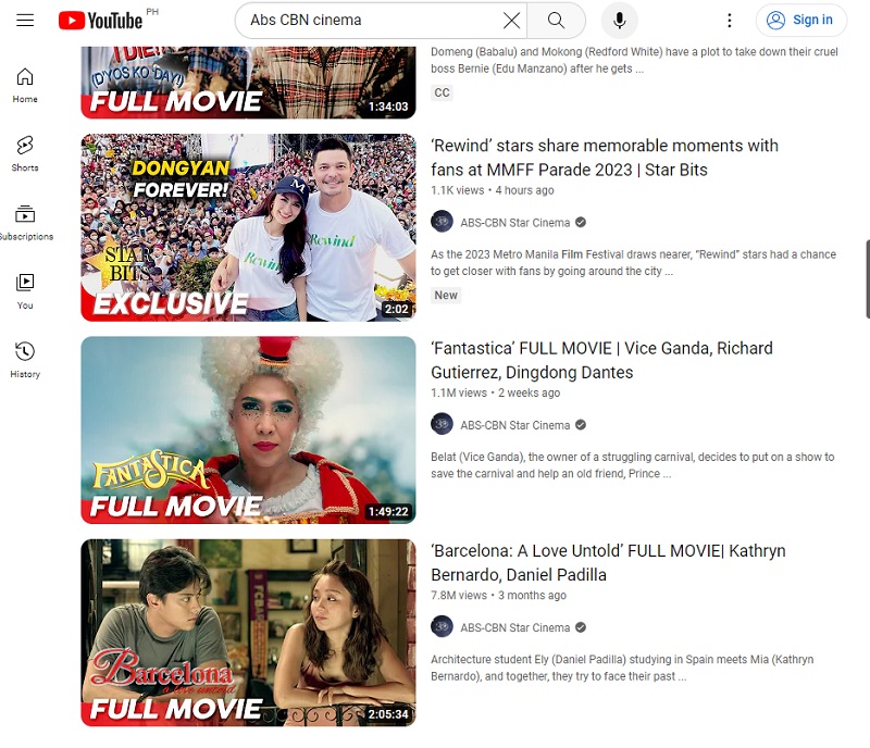 youtube interface