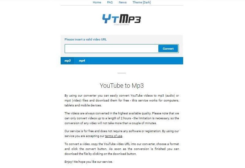 ytmp3 as youtube to mp3 converter mac
