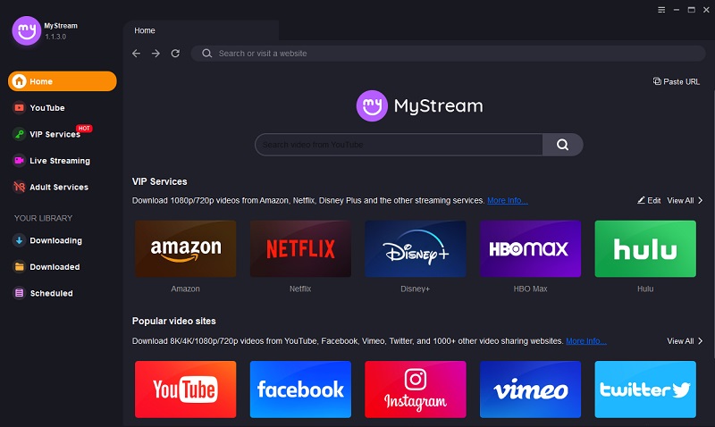 download video from Tubitv with mystream