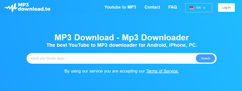 mp3download.to interface to download 320kbps mp3