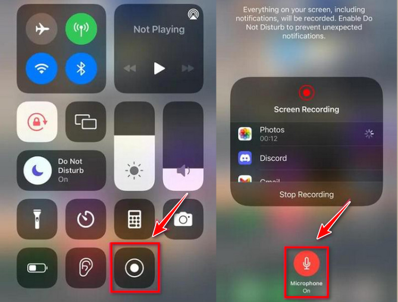 record facetime using the screen recorder on iphone