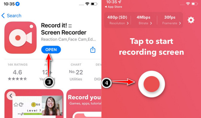 record whatsapp on iphone using recordit