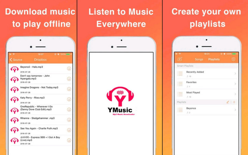ymusic android application interface