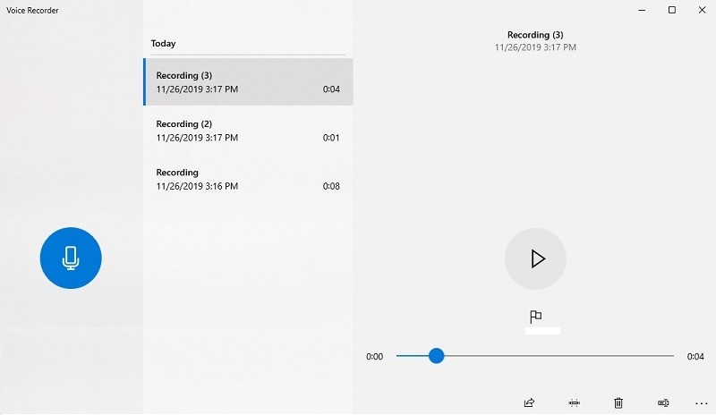 Grabadora de voz de Windows como software gratuito de grabación de audio para Windows 10