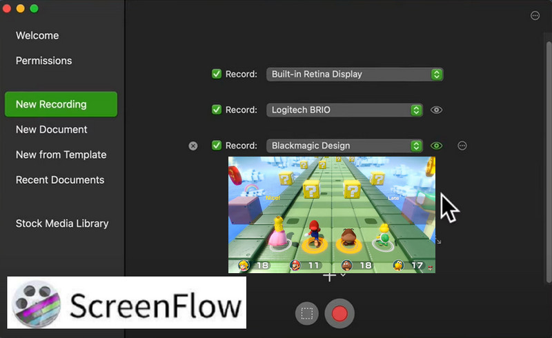 screenflow game screen recorder interface
