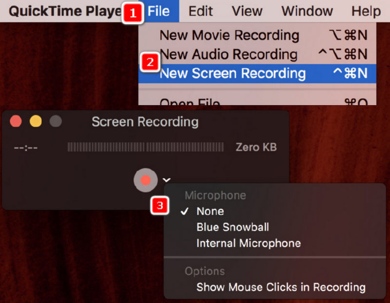record mac screen with audio using quicktime