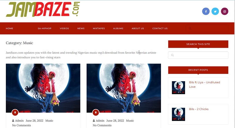 jambaze as a sites to download naija music