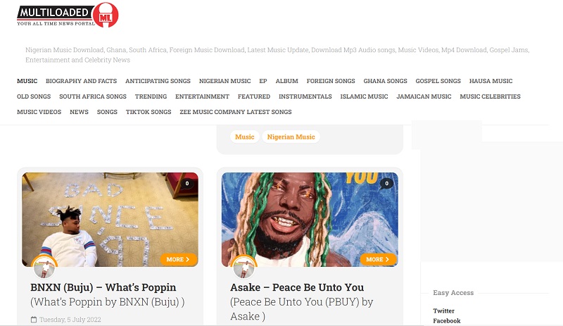 multiloaded music as a sites to download naija music