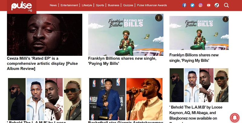 pulse as a sites to download naija music