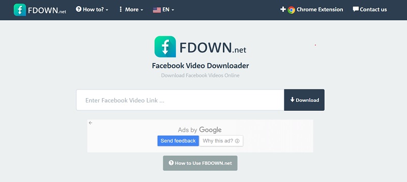 fdownnet as a facebook downloader chrome