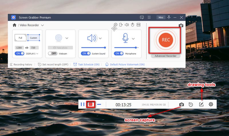 record screen with voice with screen grabber premium