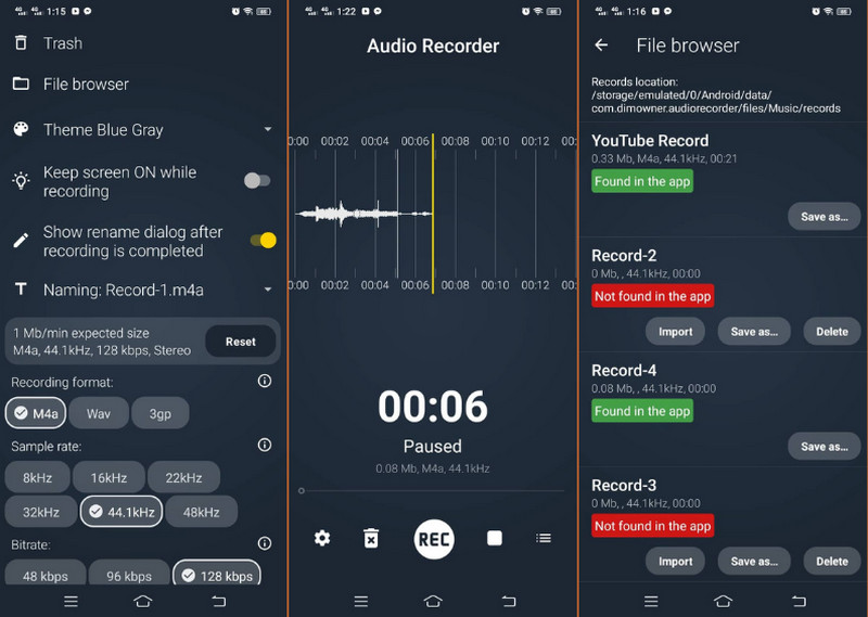 record youtube sound with android application