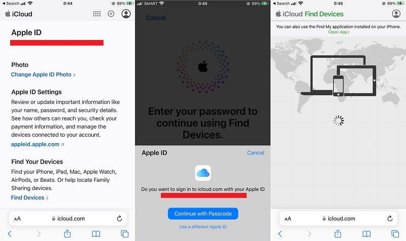 use find my iphone to crack iphone with apple id and password