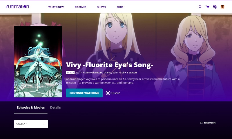 funimation como una aplicación de anime gratuita para Android