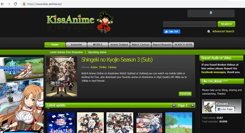 kissanime como una aplicación de anime gratuita para Android
