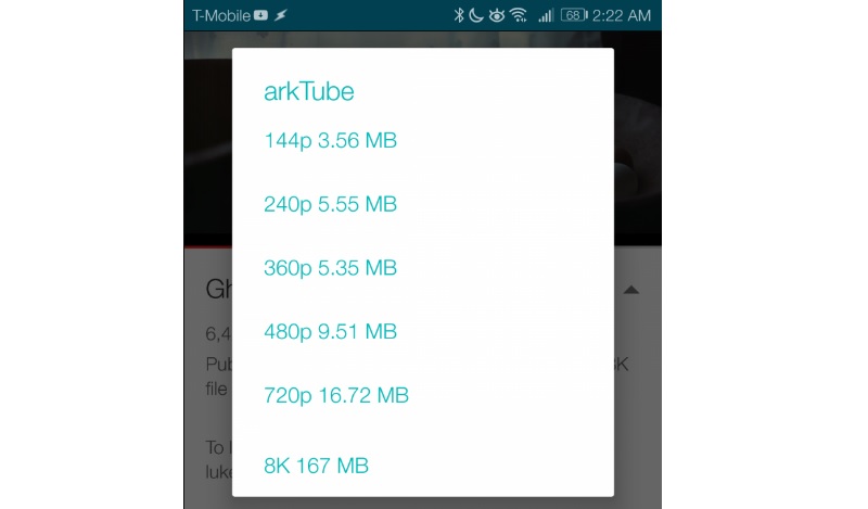 arktube as free downloader for android