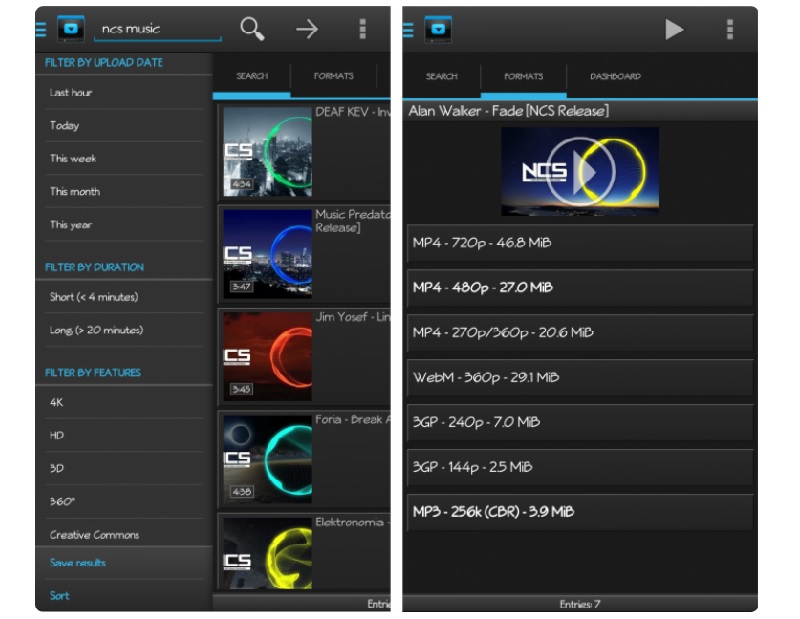 dentex as free youtube downloader for android