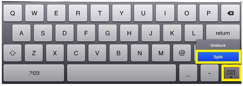 split ipad keyboard
