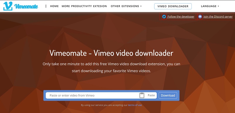 vimeomate como descargador de vimeo