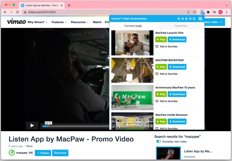 descargar videos de vimeo en mac con google chrome para mac