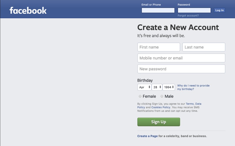 relogin to your facebook account 