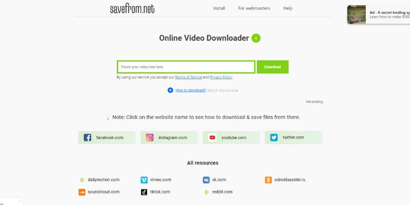 savefrom website