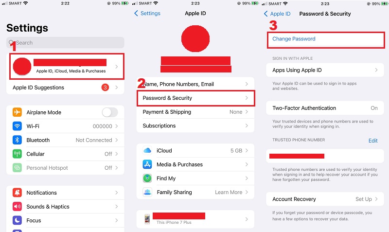 change or reset your apple id password on your ios device