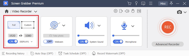 decide on a recording mode