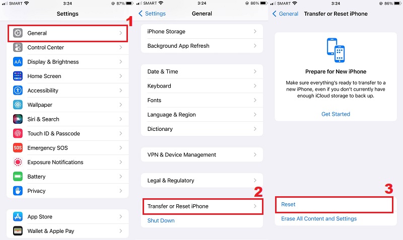 reset end to end encrypted data on ios 11 and above
