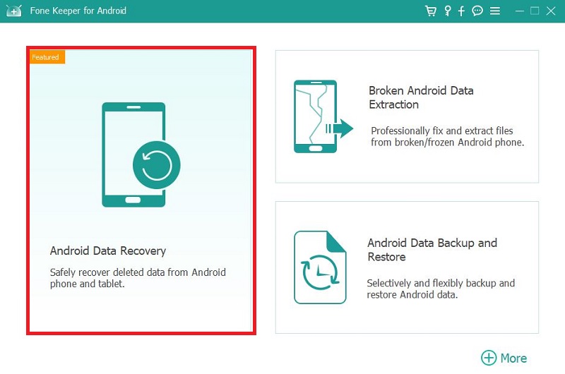 instalar y hacer clic en recuperación de datos de Android