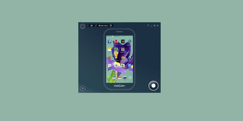 Litecam como grabadora de pantalla de Android sin marca de agua