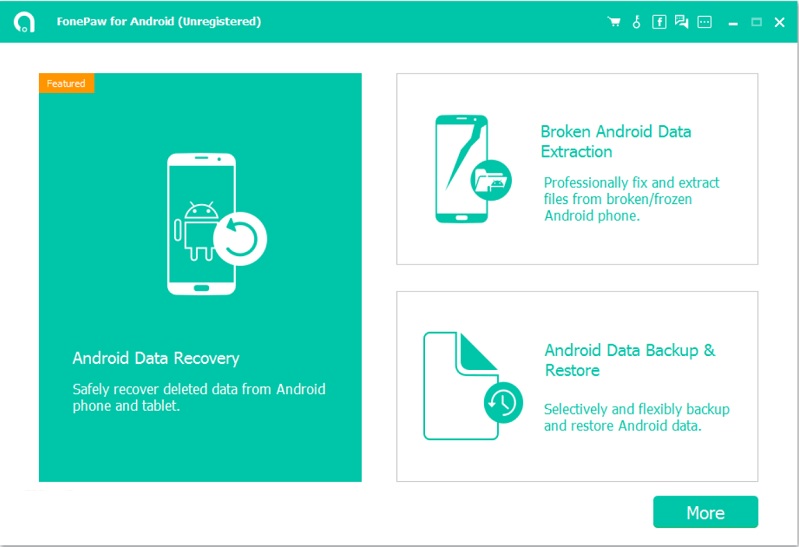 FonePaw para la recuperación de SMS de Android