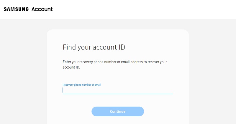 perform samsung id recovery