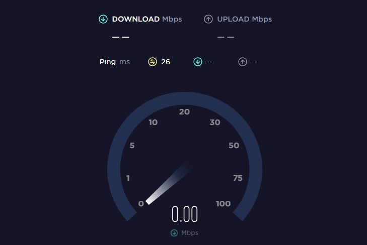 check the internet speed of your network