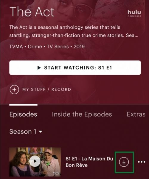 download hulu videos from the app
