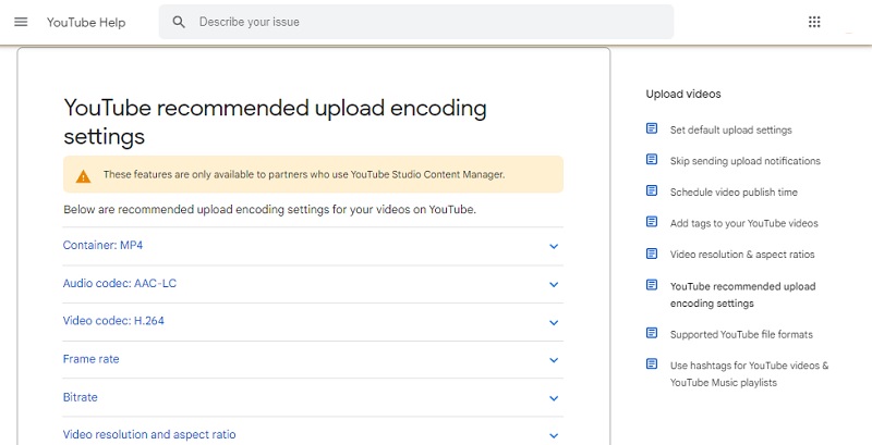recommended youtube 4k upload settings