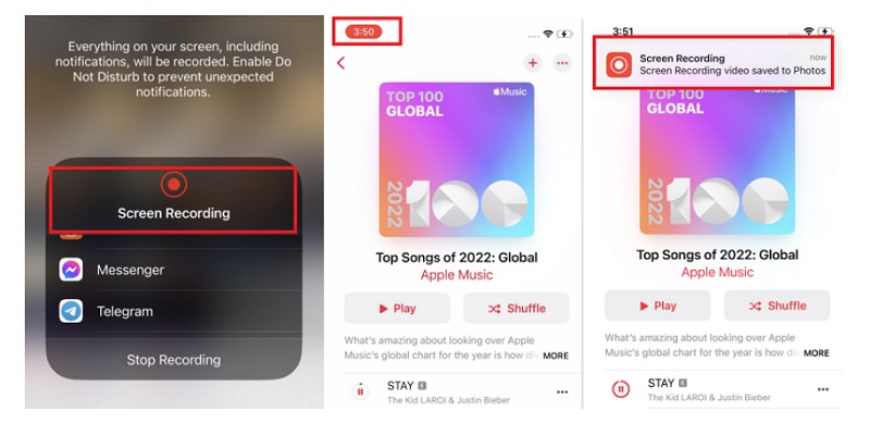 record a song from apple music on ios