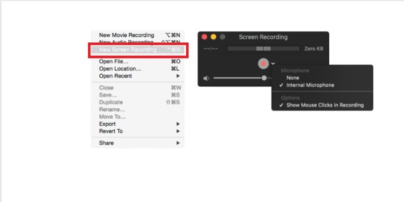 screen record with microphone using quicktime player