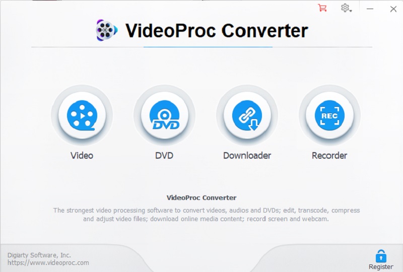 videoproc converter main interface
