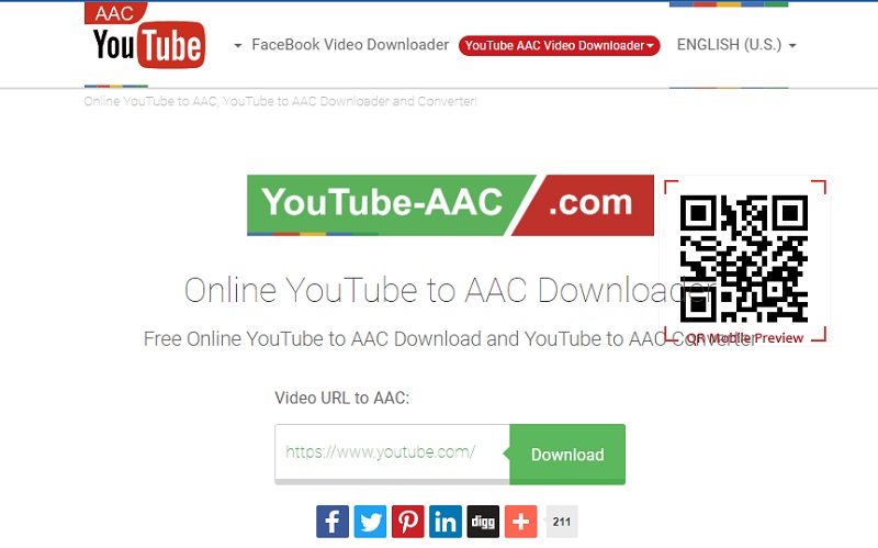 youtube-aac.com main interface