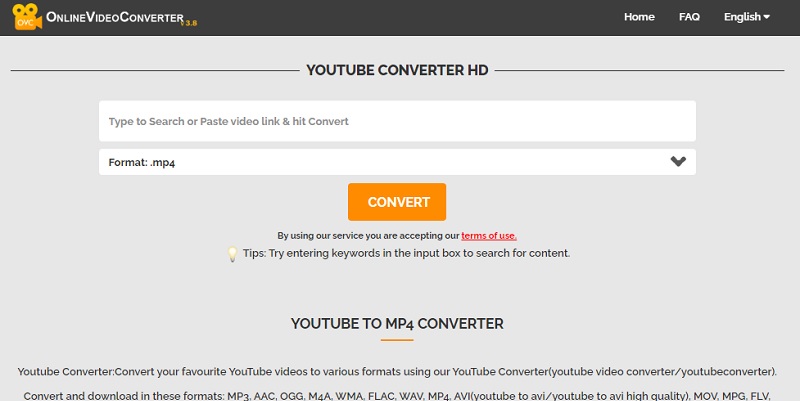 onlinevideoconverter as youtube to avi
