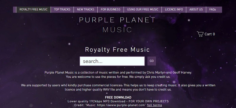 purple planet user interface