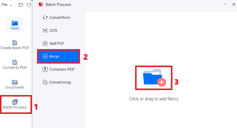  hit batch process and merge button, click folder icon