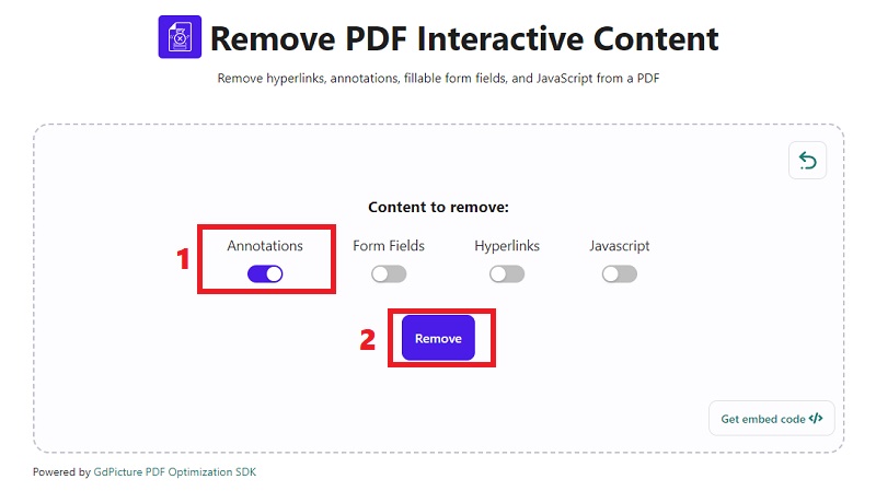 hit choose file button to import pdf